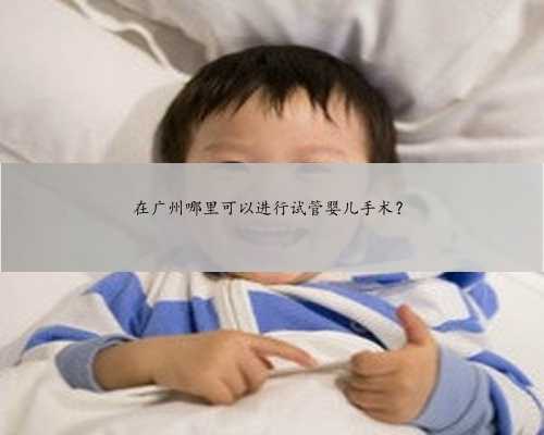 在广州哪里可以进行试管婴儿手术？